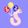 Birthday Worm Sticker