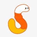Candy Corn Worm Sticker
