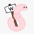 W Worm Sticker