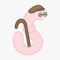 Grandpa Worm Sticker