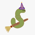 Witch Worm Sticker
