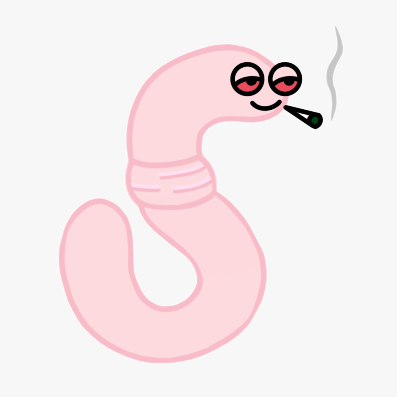 Weed Worm Sticker
