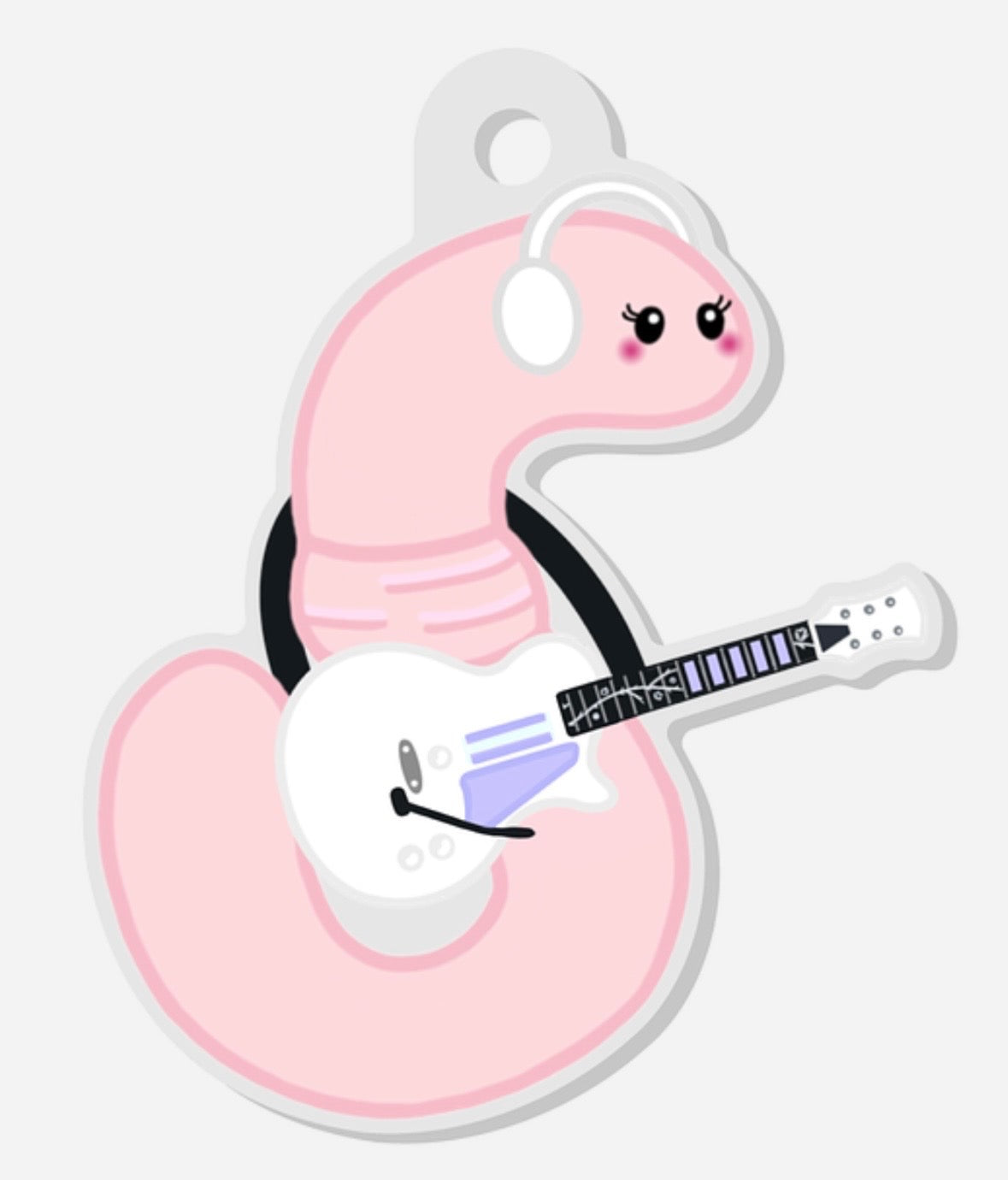 Guitar Worm Keychain