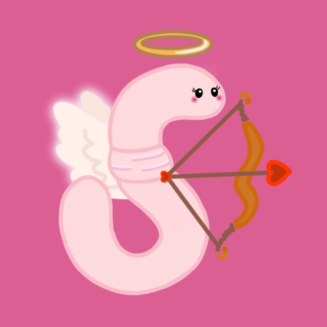 Cupid Worm Sticker